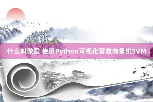 什么叫做爱 使用Python可视化营救向量机SVM